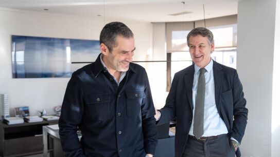 Borja S&eacute;mper junto a Feij&oacute;o 