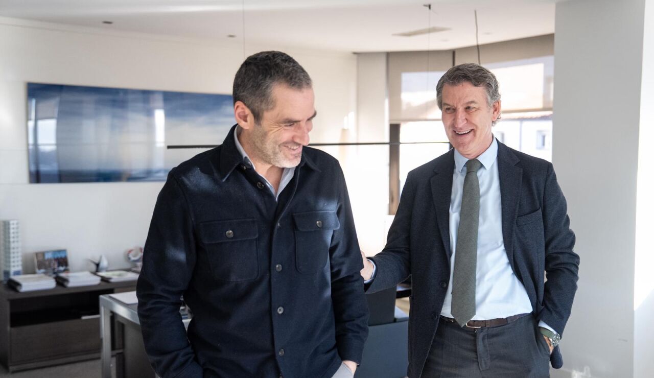 Borja S&eacute;mper junto a Feij&oacute;o 