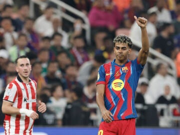 Lamine Yamal, en el partido contra el Athletic