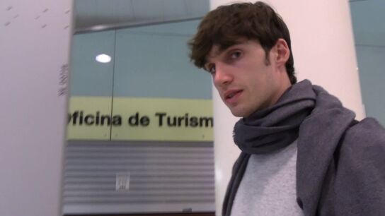 Pablo Urdangarin, en el aeropuerto