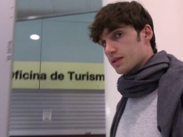Pablo Urdangarin, en el aeropuerto