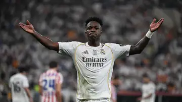 Vinícius, en el partido de Supercopa ante el Atleti en Yeda Vinícius, en el partido de Supercopa ante el Atleti en Yeda