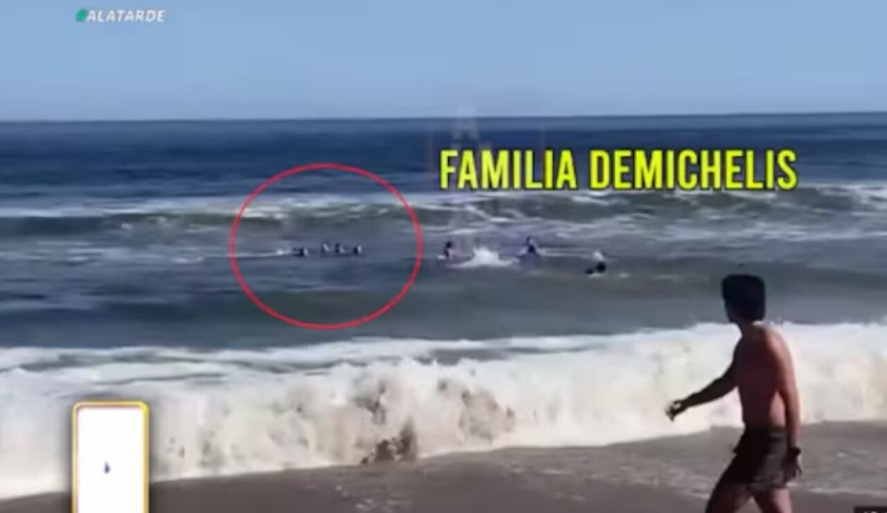 El momento del rescate de Mart&iacute;n Demichelis y su familia en Punta del Este