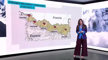 Imagen de Mercedes Martín presentando El Tiempo. Imagen de Mercedes Martín presentando El Tiempo.