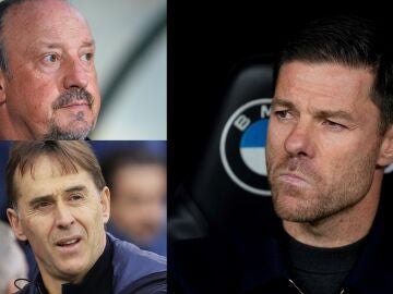 Xabi Alonso, Rafa Benítez y Julen Lopetegui Xabi Alonso, Rafa Benítez y Julen Lopetegui
