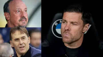 Xabi Alonso, Rafa Benítez y Julen Lopetegui Xabi Alonso, Rafa Benítez y Julen Lopetegui