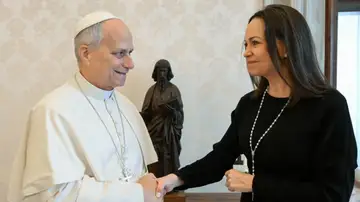 Reunión del papa y María Corina Machado Reunión del papa y María Corina Machado