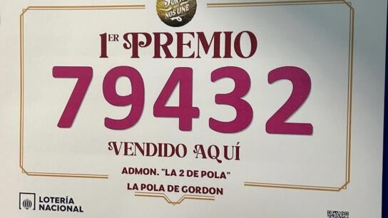 Imagen del n&uacute;mero premiado en el Sorteo de Navidad de la Loter&iacute;a, repartido entre los vecinos de Villaman&iacute;n (Le&oacute;n).