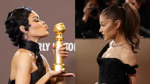 Teyana Taylor y Ariana Grande en los Globos de Oro Teyana Taylor y Ariana Grande en los Globos de Oro