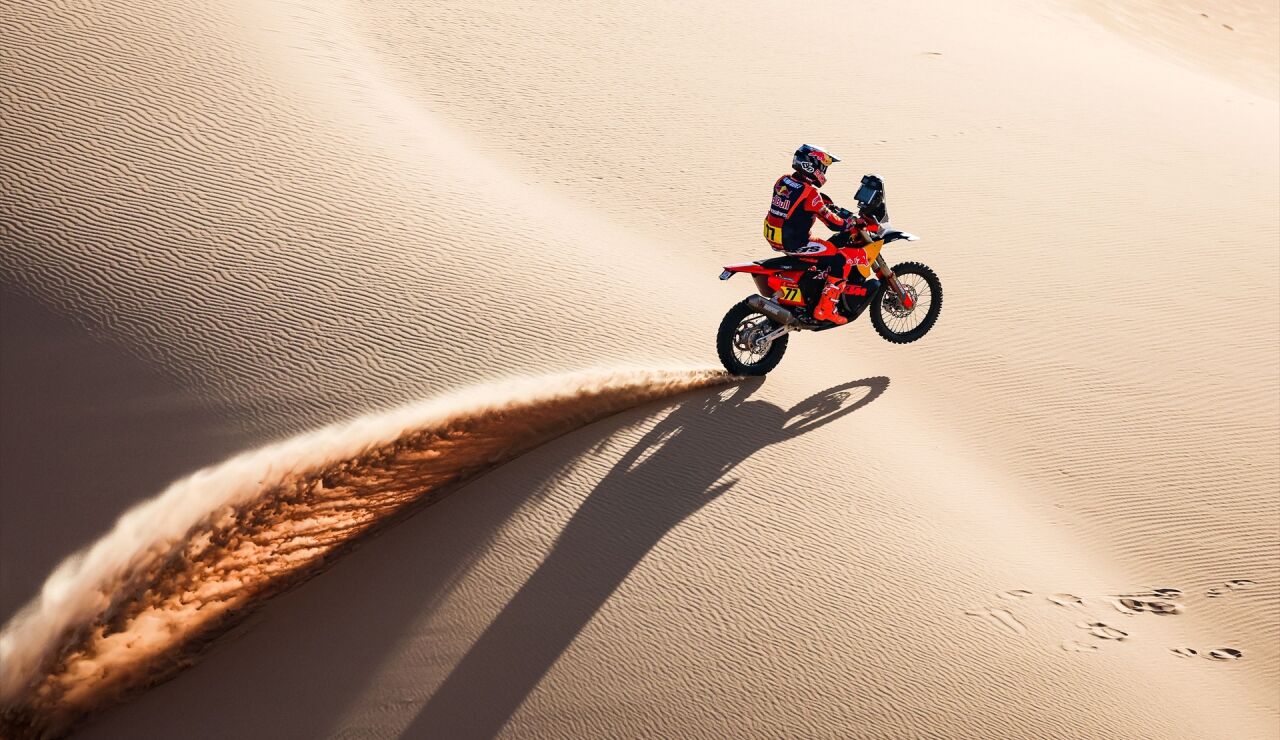 El piloto argentino Luciano Benavides (KTM), en el Rally Dakar 2026.