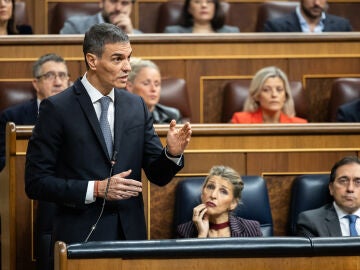 El presidente del Gobierno, Pedro S&aacute;nchez, interviene durante una sesi&oacute;n de control al Gobierno