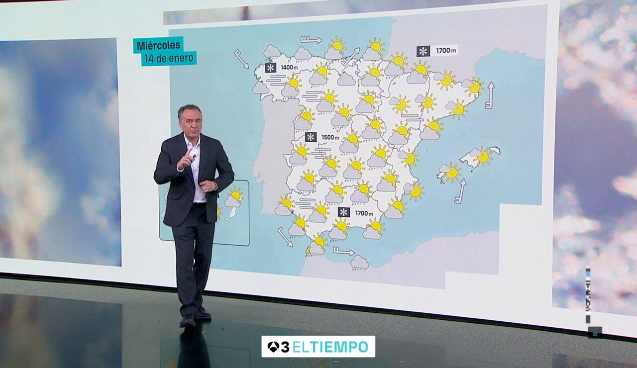 Roberto Brasero: "El mi&eacute;rcoles habr&aacute; menos lluvia, pero m&aacute;s fr&iacute;o"