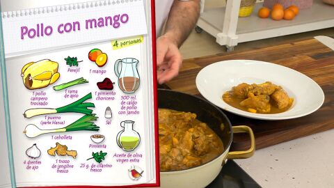 Ingredientes pollo con mango