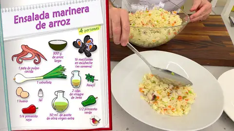Ingredientes ensalada marinera de arroz Ingredientes ensalada marinera de arroz