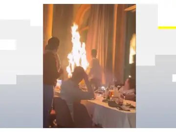 Una bengala provoca un incendio en un restaurante de Madrid Una bengala provoca un incendio en un restaurante de Madrid