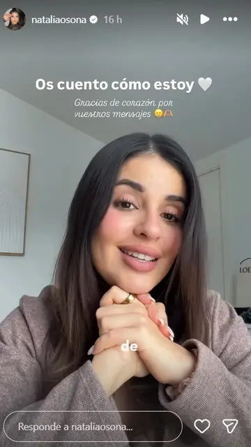 Natalia Osona actualizando su estado por historias Natalia Osona actualizando su estado por historias