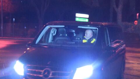 Sara Carbonero llegando a su casa