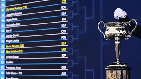 Un momento del sorteo de emparejamientos del Abierto de Australia Un momento del sorteo de emparejamientos del Abierto de Australia