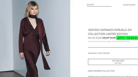 Vestido satinado en marrón chocolate Vestido satinado en marrón chocolate