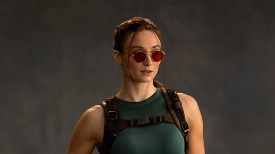 Sophie Turner como Lara Croft en la serie de Tomb Raider Sophie Turner como Lara Croft en la serie de Tomb Raider