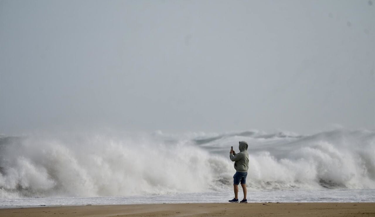 Imagen de archivo de la borrasca Harry.