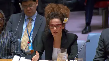 La representante de Irán Masih Alinejad en el Consejo de Seguridad de la ONU La representante de Irán Masih Alinejad en el Consejo de Seguridad de la ONU
