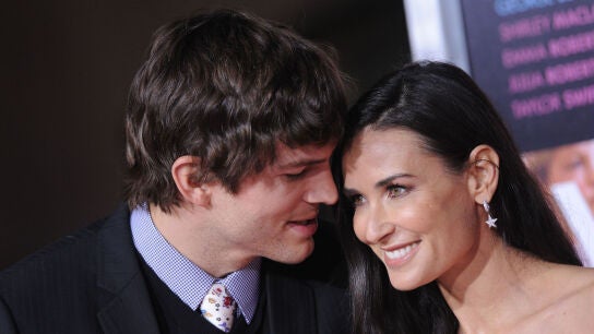 Ashton Kutcher y Demi Moore durante su matrimonio
