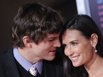 Ashton Kutcher y Demi Moore durante su matrimonio