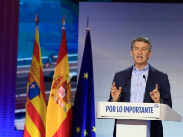 Alberto N&uacute;&ntilde;ez Feij&oacute;o, durante el acto de presentaci&oacute;n de la 'Declaraci&oacute;n de Zaragoza'