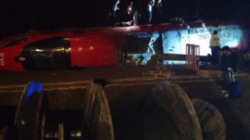 Imagen de un tren descarrilado en Adamuz, Córdoba