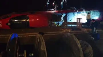 Imagen de un tren descarrilado en Adamuz, Córdoba Imagen de un tren descarrilado en Adamuz, Córdoba