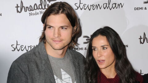 Ashton Kutcher y Demi Moore en 2011