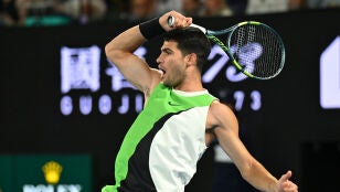 Alcaraz durante el Open de Australia 2026
