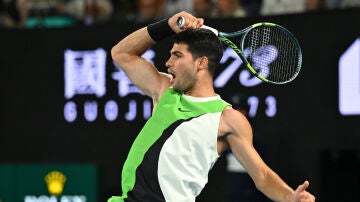 Alcaraz durante el Open de Australia 2026