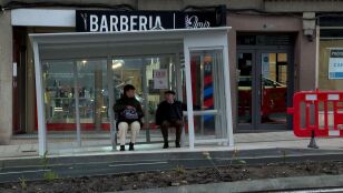 Imagen de las pol&eacute;micas marquesinas inclinadas.