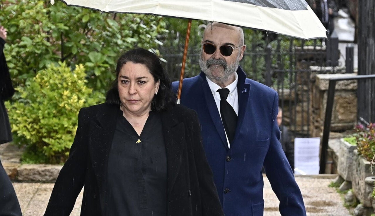 Ana P&eacute;rez Lorente y Antonio Resines acuden al funeral de Irene de Grecia en Madrid