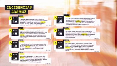 Adif avisó de ocho incidencias en Adamuz meses antes del choque de los trenes 