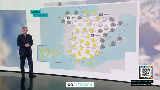 La previsión del martes 20 de enero Roberto Brasero: "Un temporal y más lluvias en esta semana trágica"