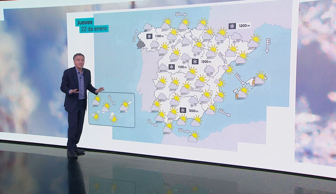 La previsi&oacute;n del jueves 22 de enero