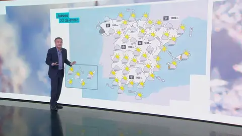 La previsión del jueves 22 de enero La previsión del jueves 22 de enero