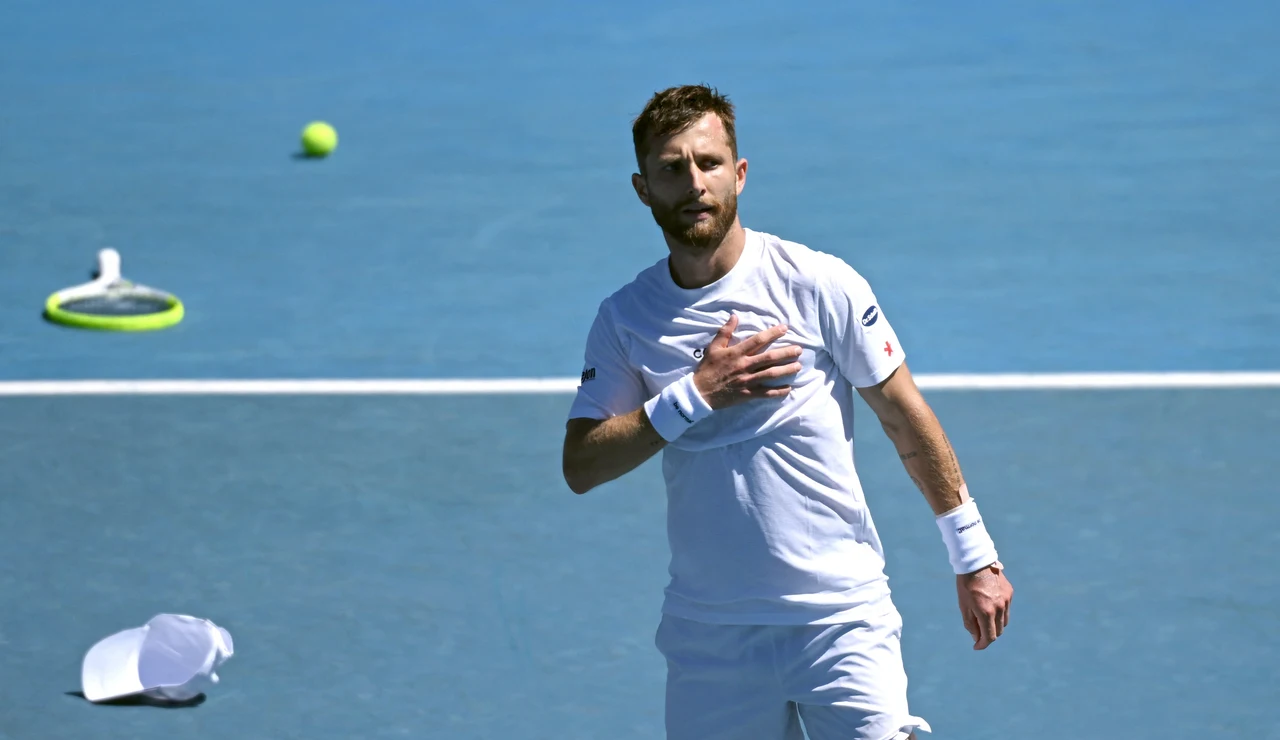 Corentin Moutet en el Open de Australia