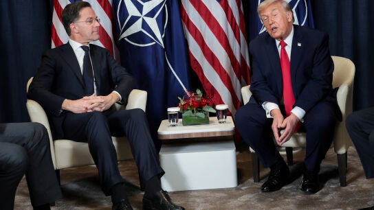 Donald Trump y Mark Rutte, reunidos en Davos