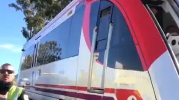 Imagen del tren de v&iacute;a estrecha siniestrado cerca de Cartagena