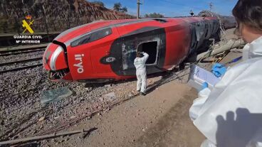 El tren Iryo descarrilado en Adamuz