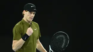 Jannik Sinner celebra un punto ante James Durckworth en el Open de Australia Jannik Sinner celebra un punto ante James Durckworth en el Open de Australia