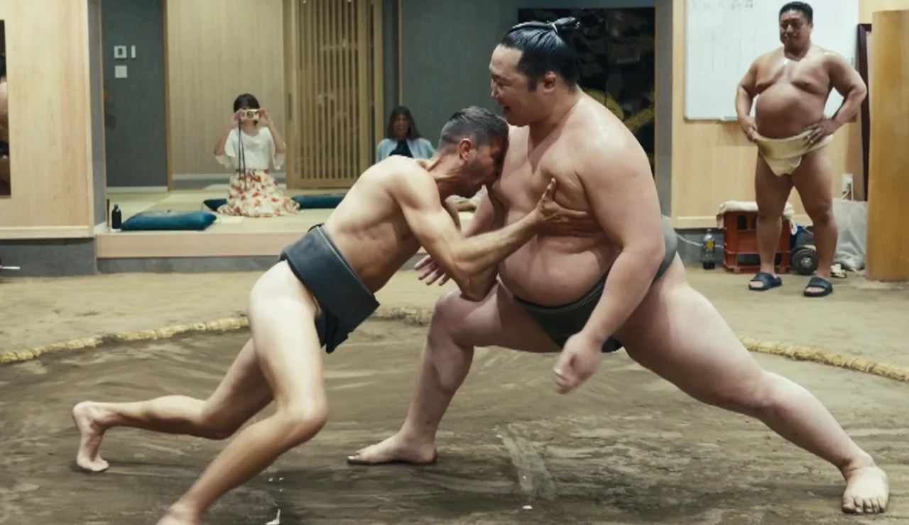 Joaquín se enfrenta a un sumo en Japón: "¡Muévelo!"