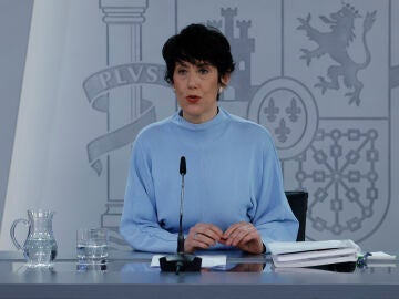 La ministra de Inclusi&oacute;n, Seguridad Social y Migraciones y portavoz del Gobierno, Elma Saiz, durante la rueda de prensa ofrecida tras el Consejo de Ministros