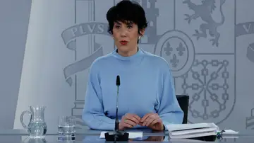 La ministra de Inclusión, Seguridad Social y Migraciones y portavoz del Gobierno, Elma Saiz, durante la rueda de prensa ofrecida tras el Consejo de Ministros La ministra de Inclusión, Seguridad Social y Migraciones y portavoz del Gobierno, Elma Saiz, durante la rueda de prensa ofrecida tras el Consejo de Ministros