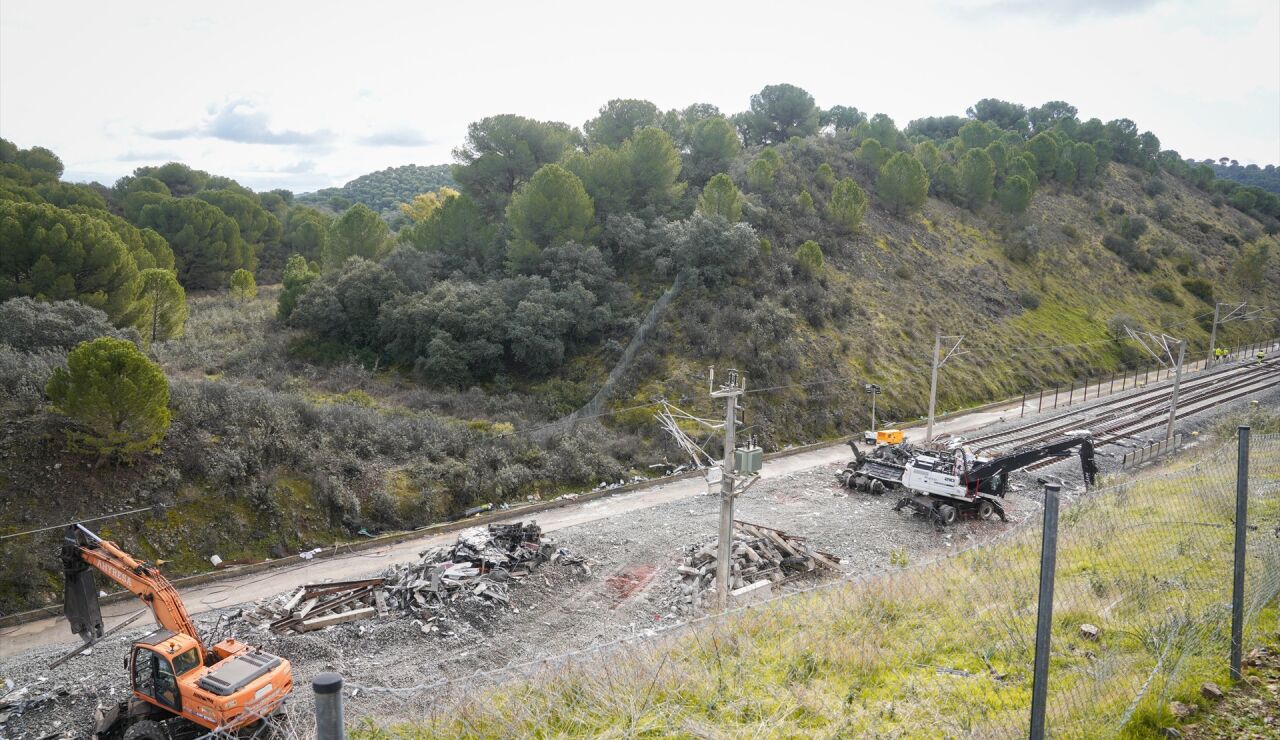 Zona en la que tuvo lugar el accidente de tren en Adamuz