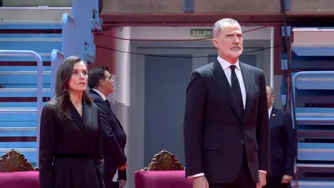Los reyes en el funeral Los reyes en el funeral